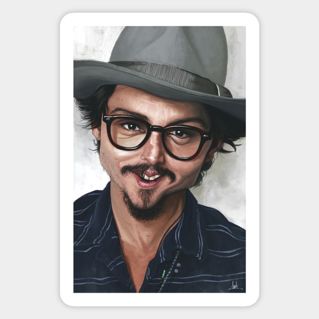 Johnny Depp Sticker by metmangindaan